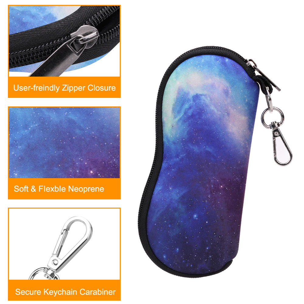 Portable Anti-scratch Dust-proof Neoprene Zipper Eye-Glass Eyeglasses Case Bag