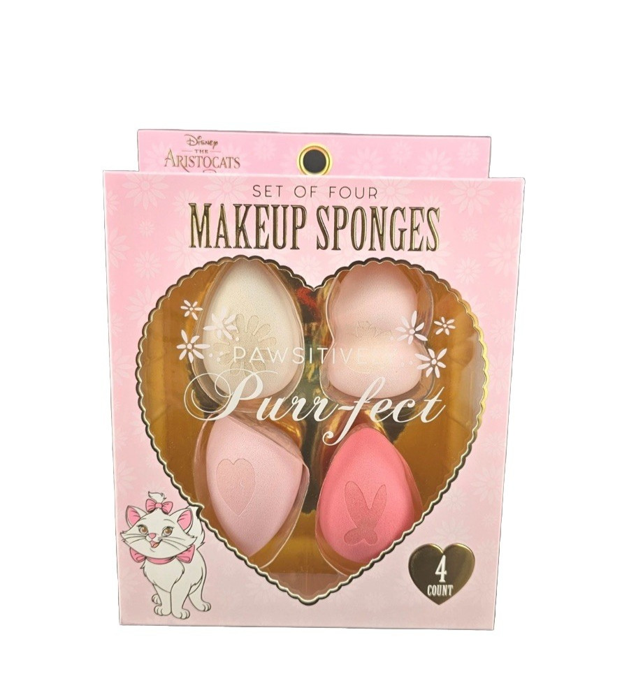 Disney Aristocats Marie Makeup Sponge Set 4 Count Blending Beauty Sponge Purr-fe