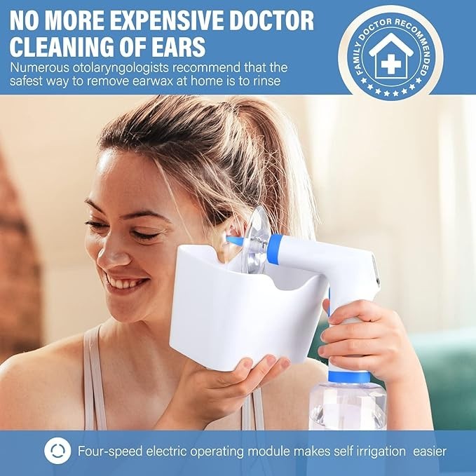 Electric Ear Wax Removal Kit Irrigation Cleaner 4 Pressure USB Rechargeable NEW