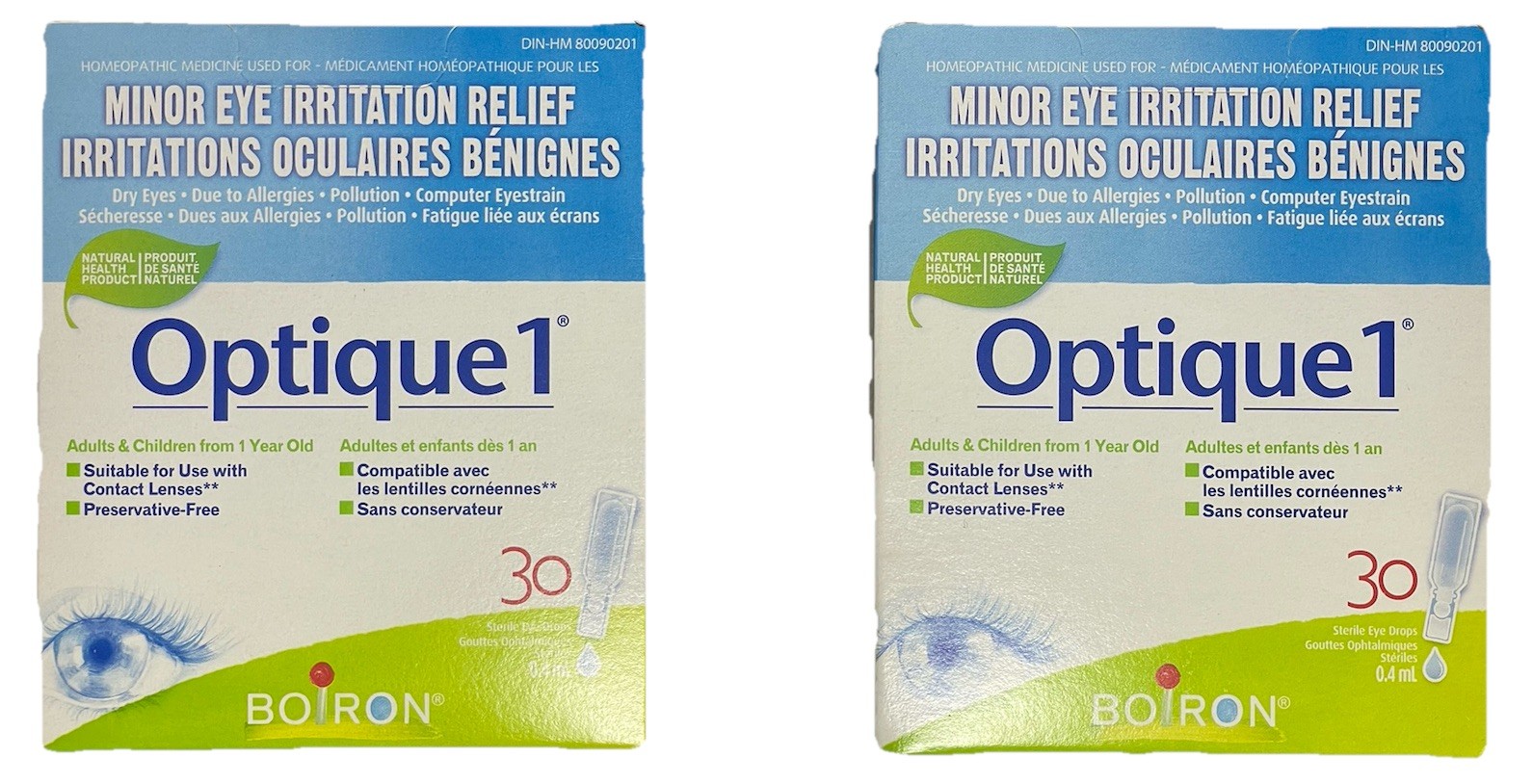 Boiron Optique1, Eye drops used to relieve eye irritations 60doses| LONG EXPIRY