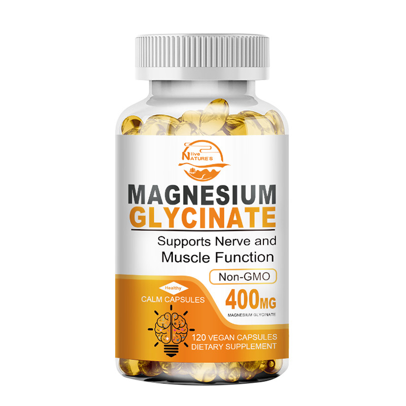 Magnesium Glycinate + Vitamin D3 B6 120 Capsules – Muscle Energy,Sleep Support