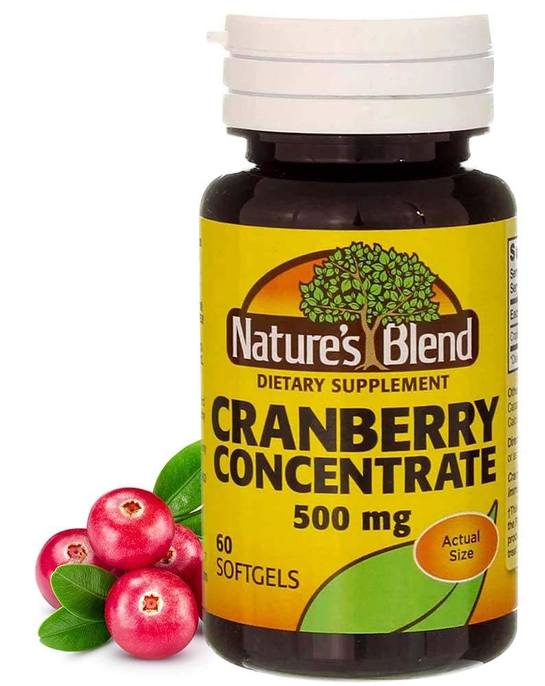 Nature’s Blend Cranberry Concentrate 500 mg 60 Sgels 60 Count (Pack of 1)
