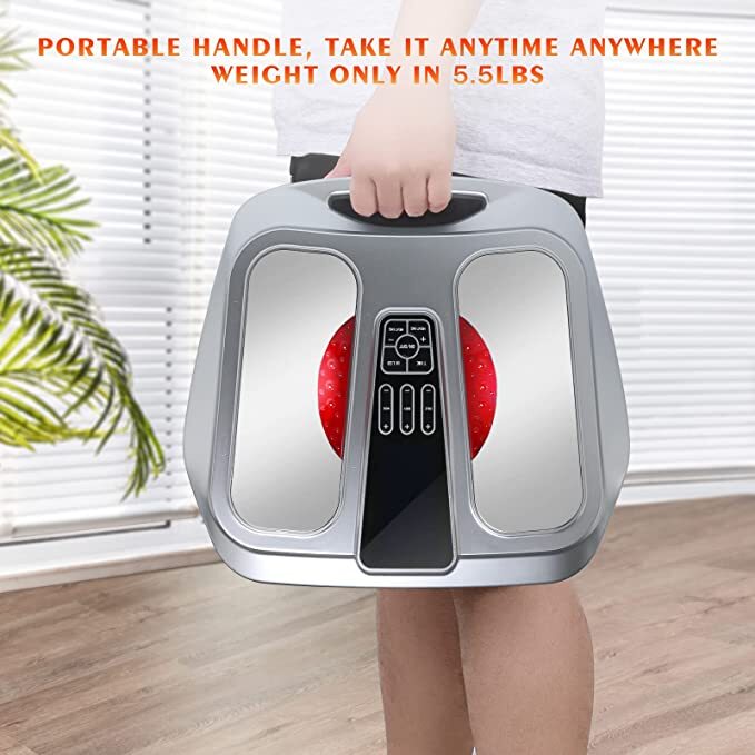 EMS Foot Massager, Electric Foot Circulation Stimulator with Heat for Neuropathy