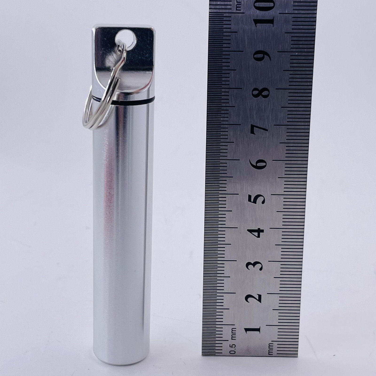 Pill Box Portable Travel Pill Case Metal Waterproof Medicine Container Keychain
