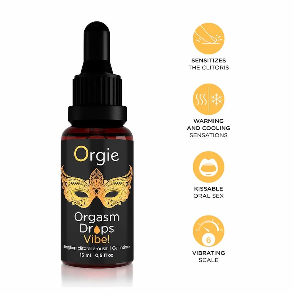 Orgy Org*sm Drops🍯KISSABLE Edible Warming Sensation Tingle Flavored Lubricant