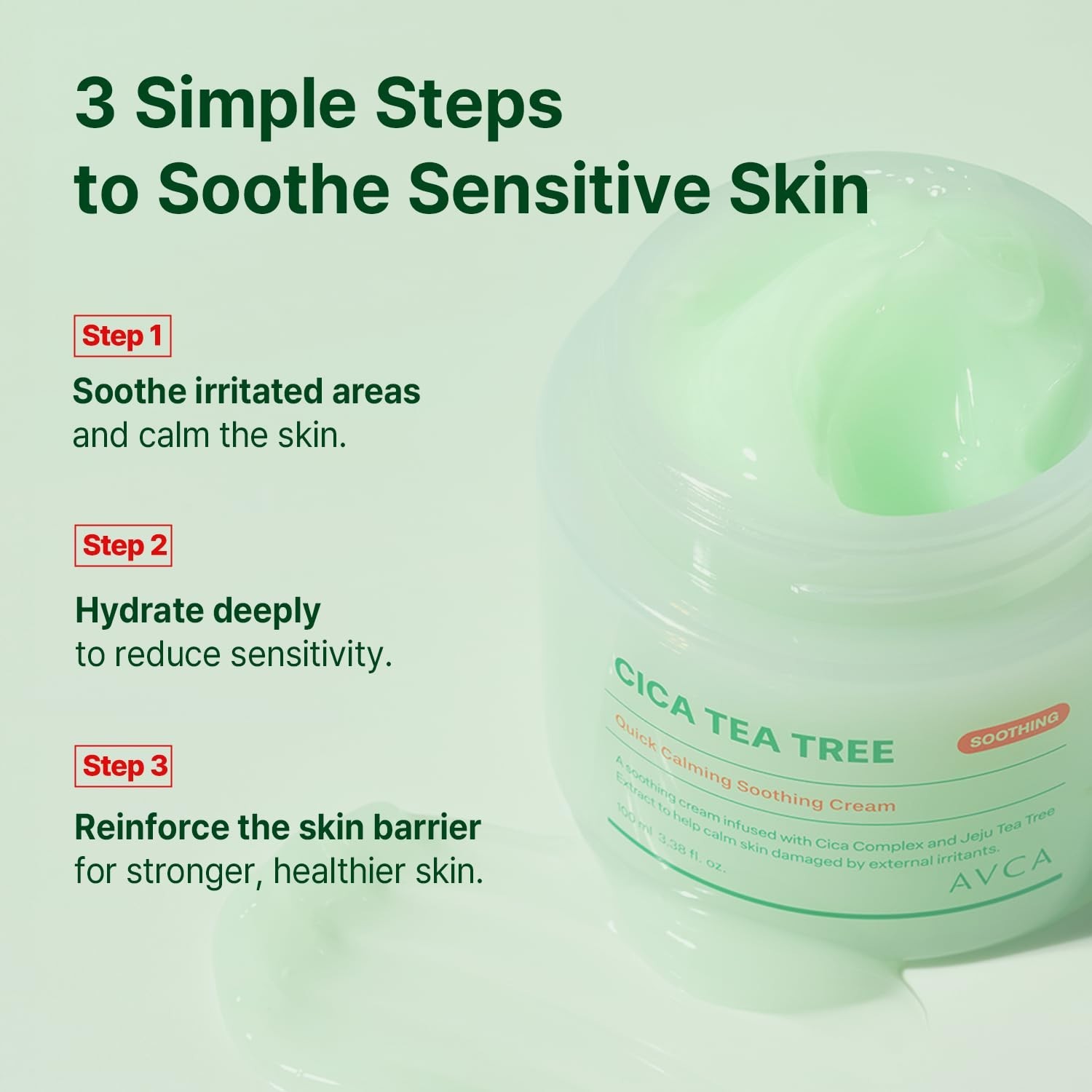 Soothing Cica Tea Tree Gel-Cream 100ml – Hydrating Relief for Redness-Prone Skin