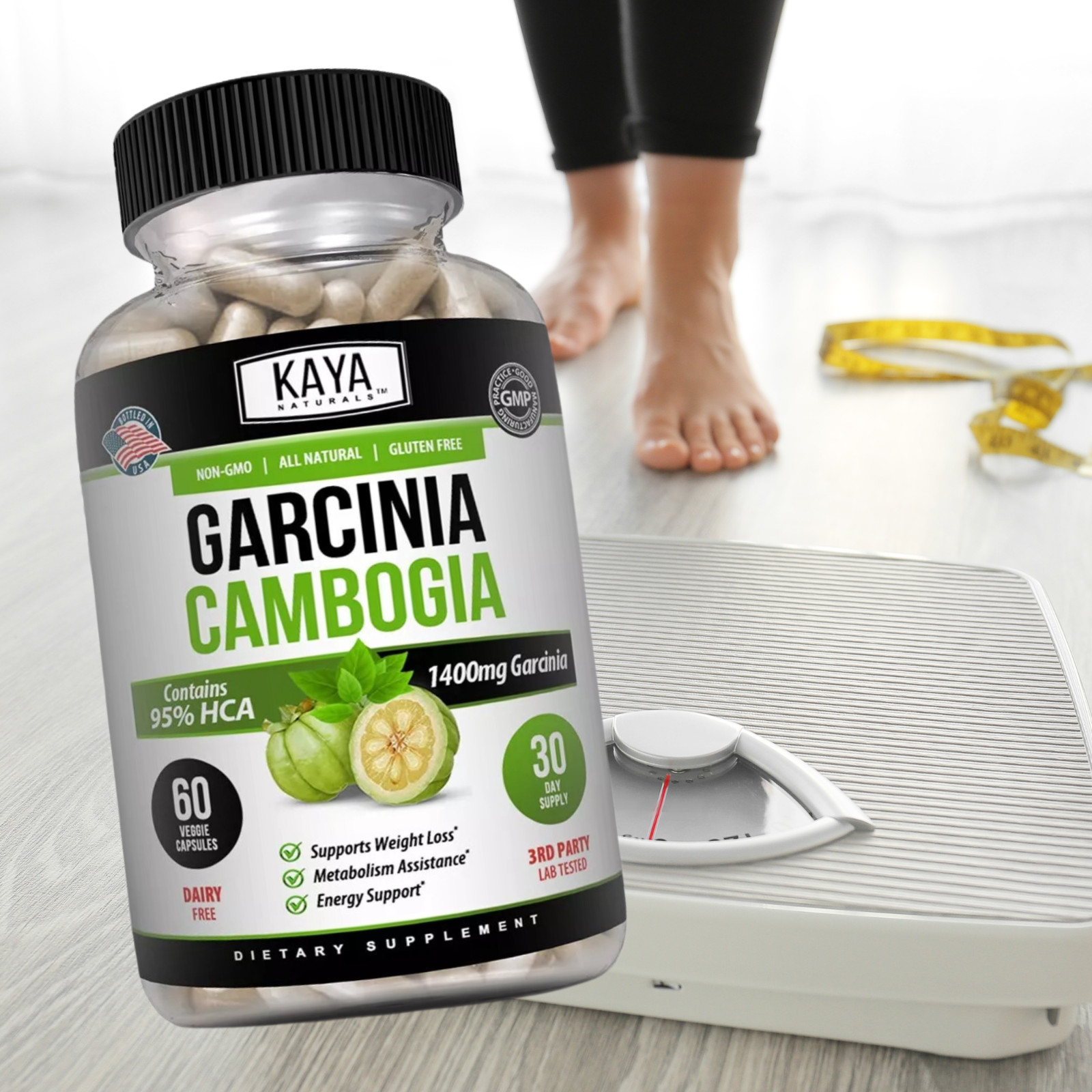 Garcinia Cambogia Extract, Premium Fat Burning 95% HCA, Natural Weight Loss