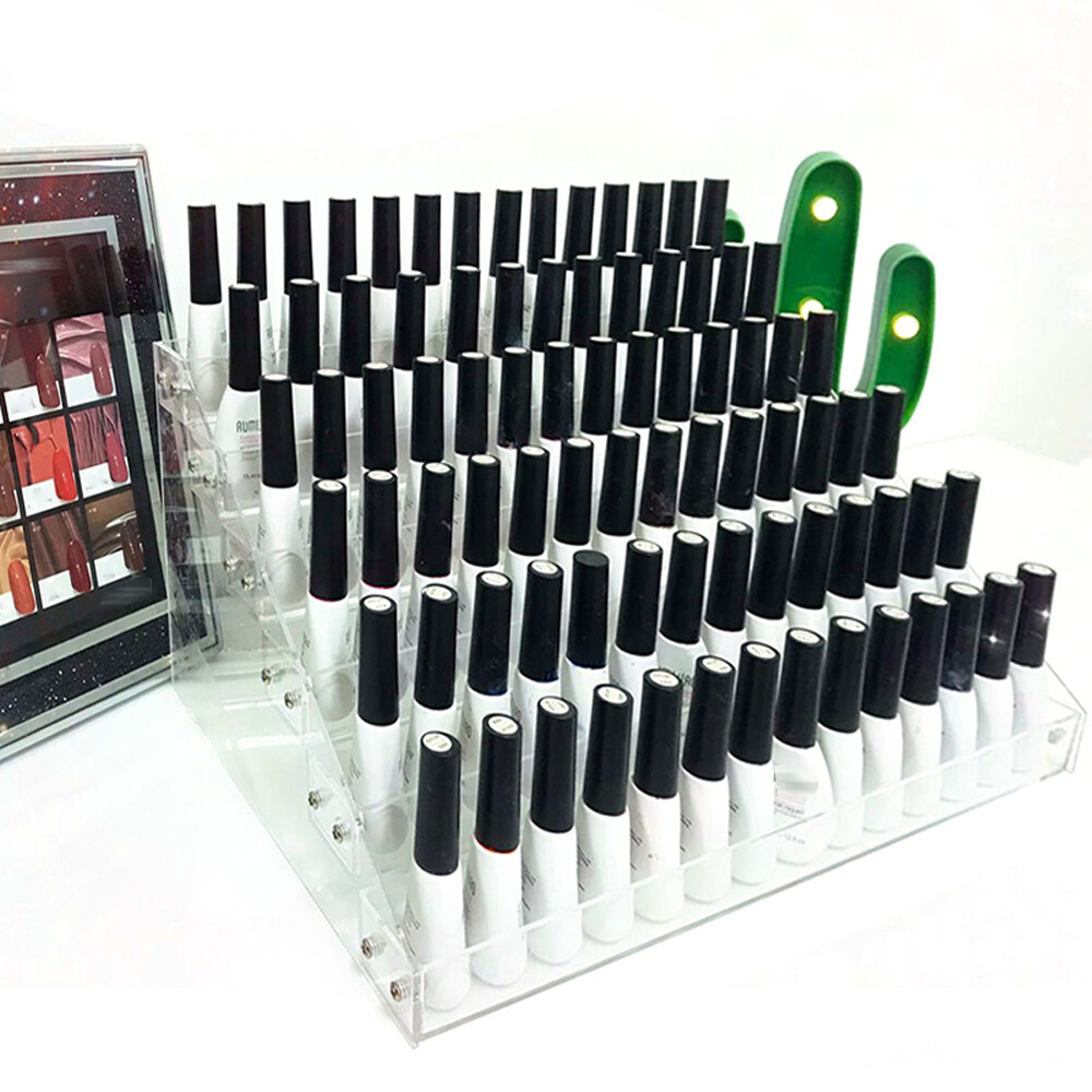 6-Tier Clear Acrylic Rack Perfume Makeup Ladder Display Stand Risers Shelf