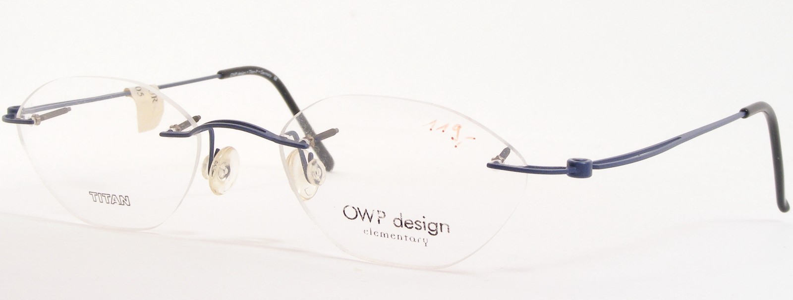 Vintage OWP design 8708 489 Matte Blue UNIQUE RARE EYEGLASSES TITAN-P 48-20-135