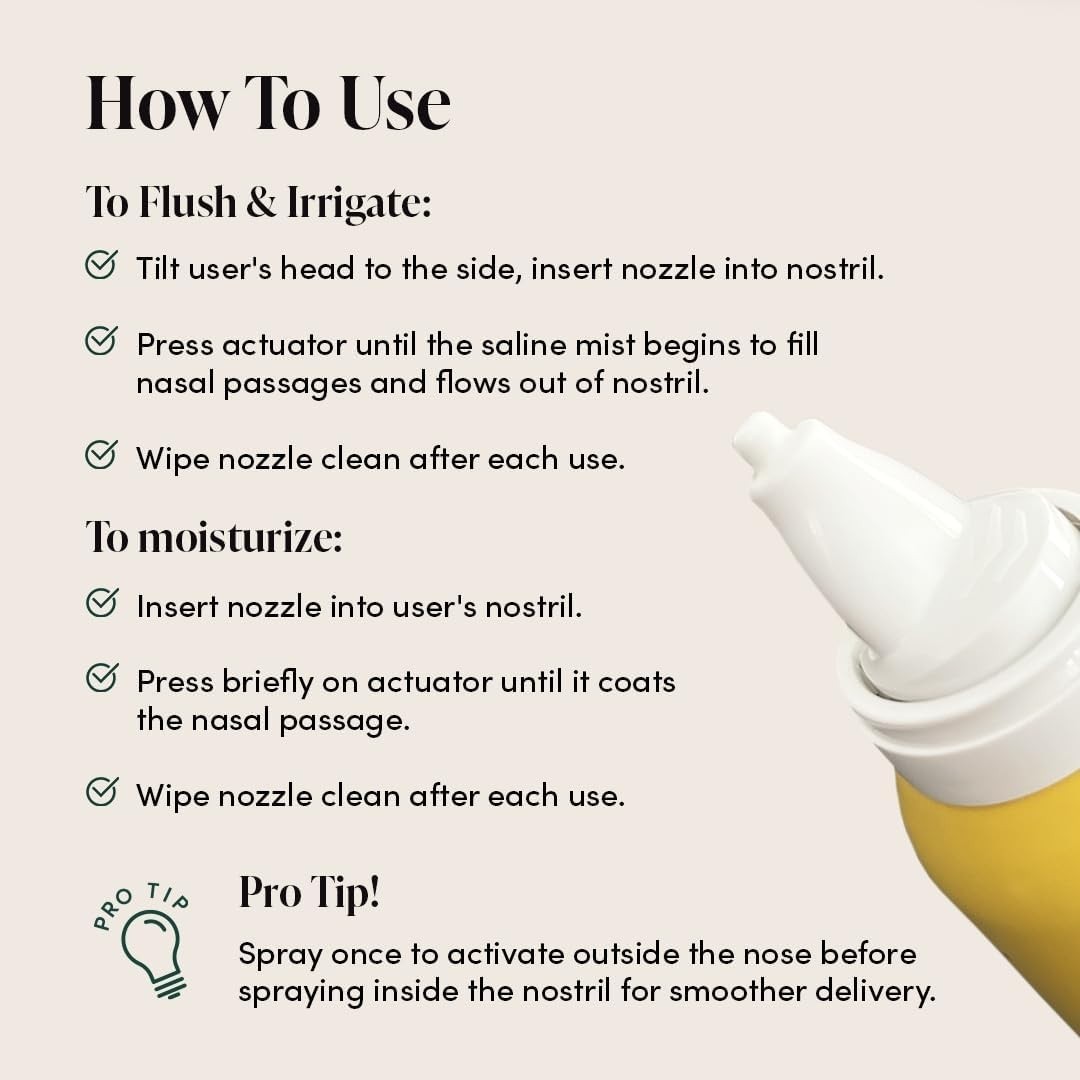 Kids’ Saline Nasal Mist by , Cleanses & Clears Stuffy Noses, Nasal Spray for …