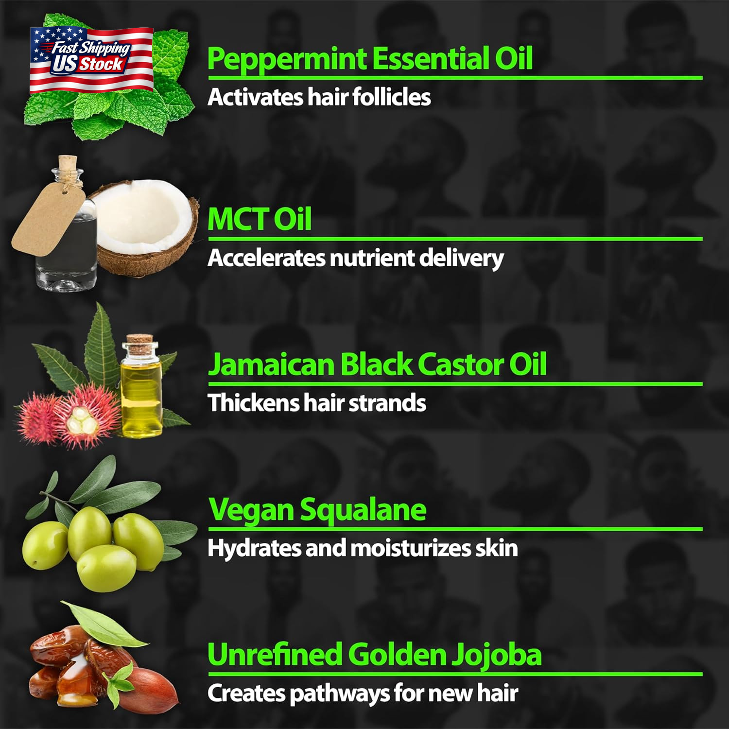 Beard Growth Serum – GROW Maximum XXL Beard Growth Oil for Men -Thickens & Fills