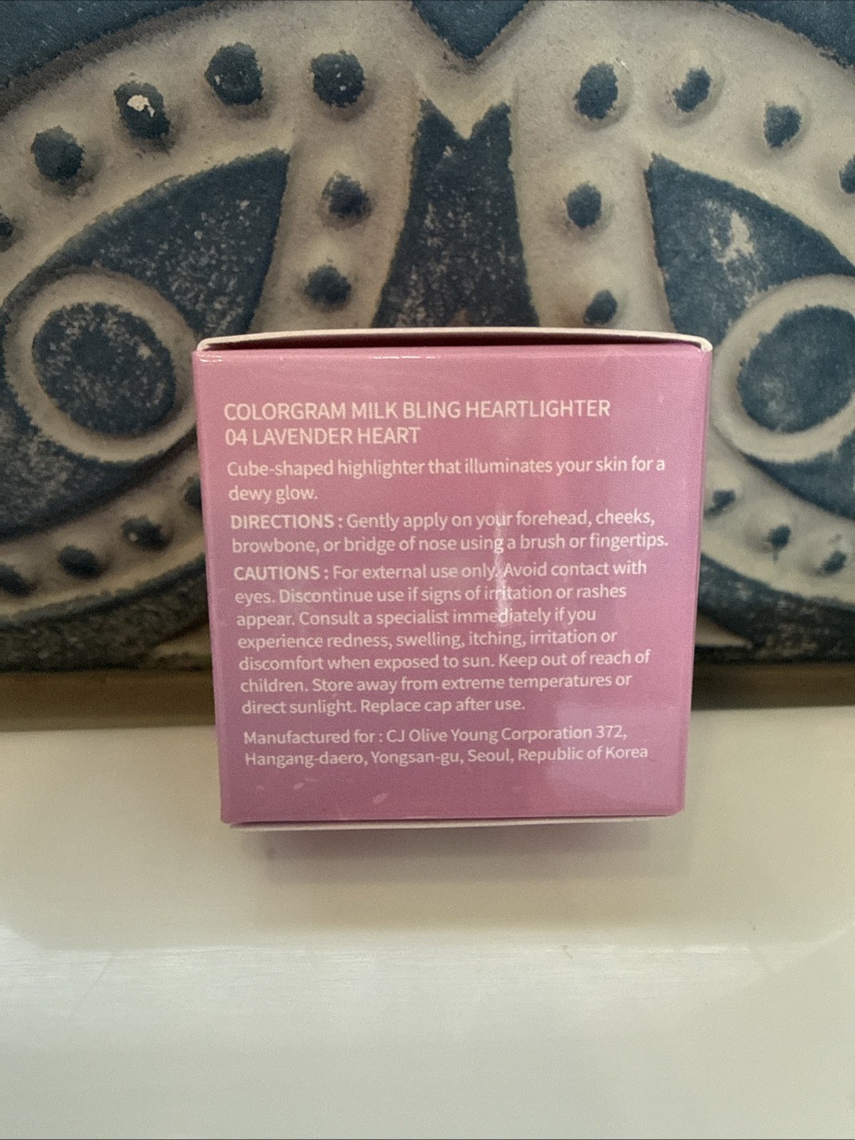 $15 MSRP Colorgram Milk Bling Heartlighter – Shade 04 Lavender Heart