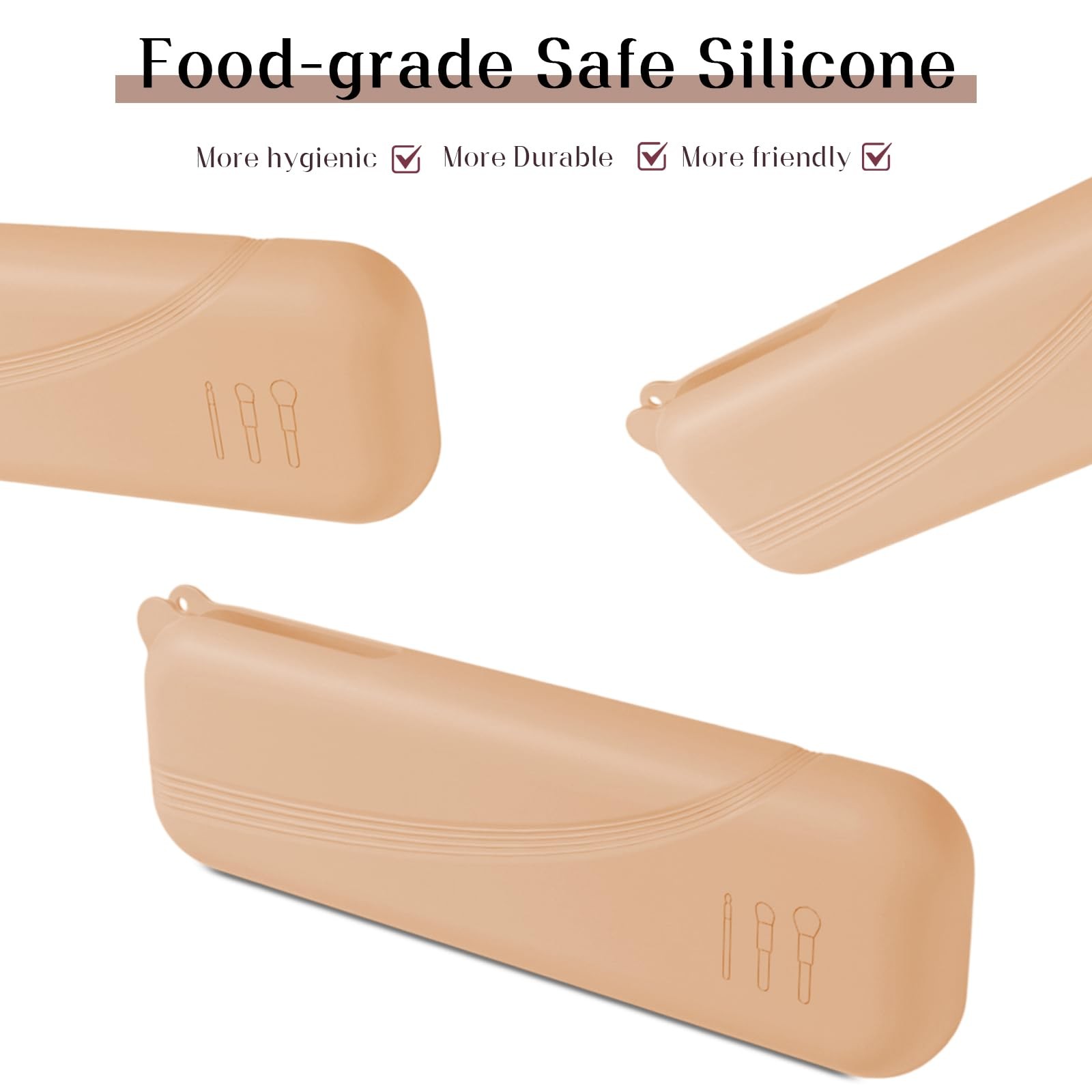 Silicone Makeup Brush Holder Dust-proof Soft Makeup Organizer