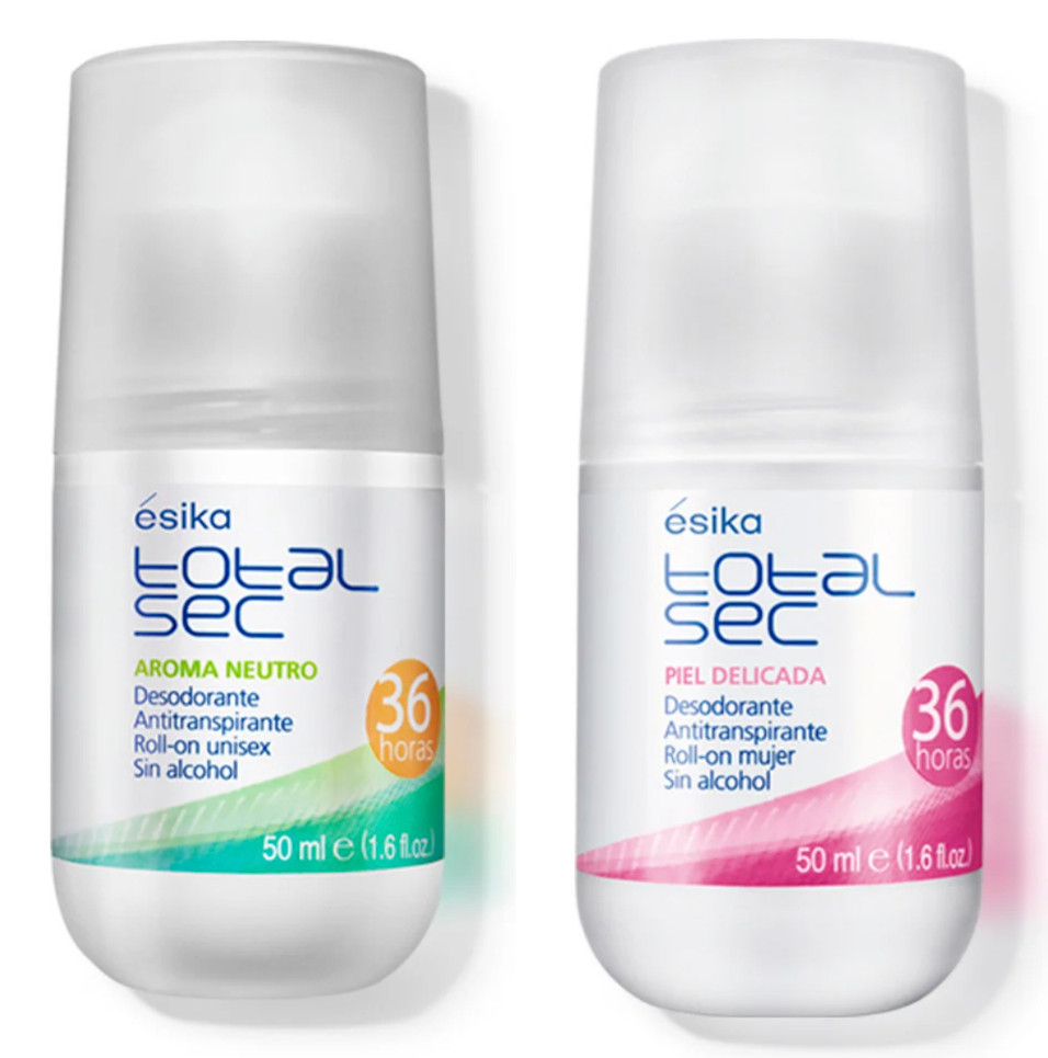 Esika Total Sec Unisex & Women Roll-on Antiperspirant Deodorant 2-Pack