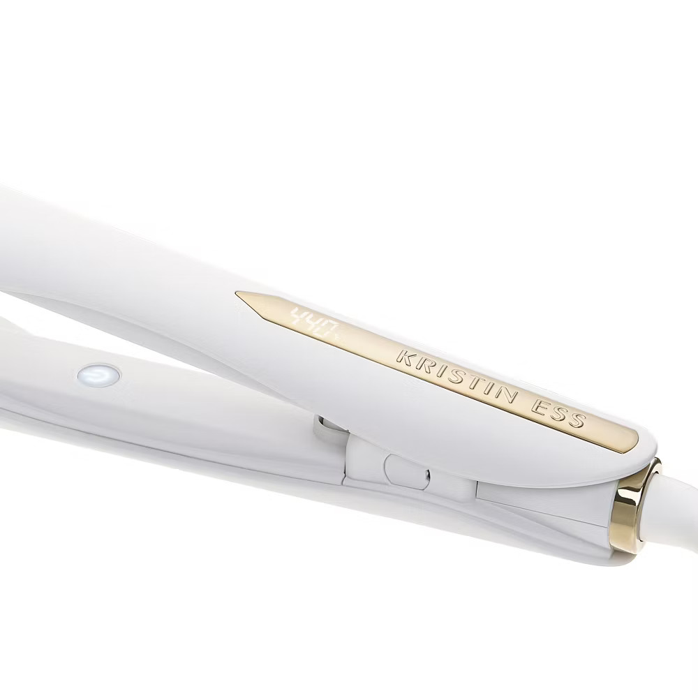 Kristin Ess Titanium Flat Iron Hair Straightener and Curler – Dual Voltage