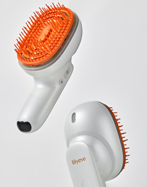 lilyeve Growturn Brush Steam Booster Hair Loss Care Scalp Massage +2 Cartridges
