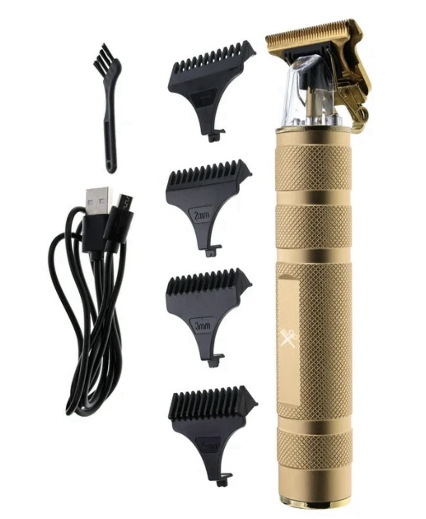 *NEW* Cutting Edge T-Blade Hair Trimmer Rechargeable Battery Gold 5-Piece Kit