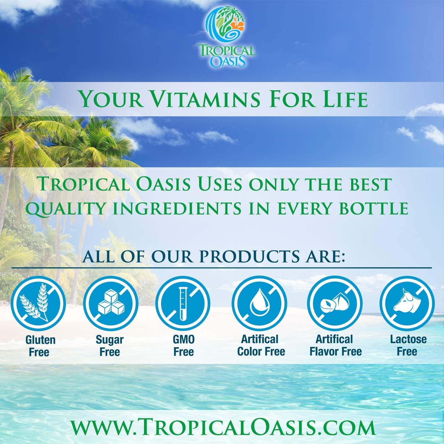Tropical Oasis – Premium Ionized Plant 16 Fl Oz (Pack of 1), Color.value