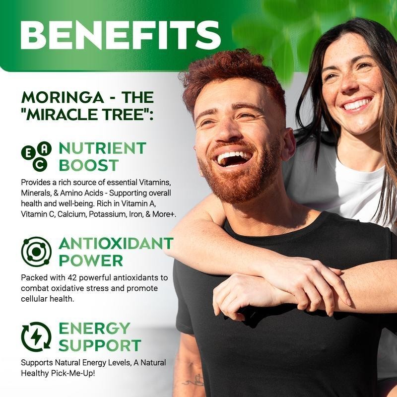 Rosabella Organic Moringa 800 mg 3-Pack HerbalWellness Digestive Support Natura