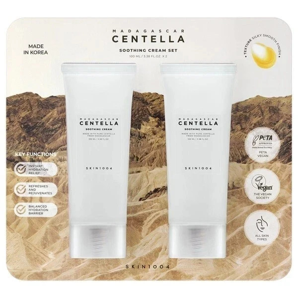 Skin1004 Madagascar Centella Soothing Cream 2-Pack 3.38 fl oz Each