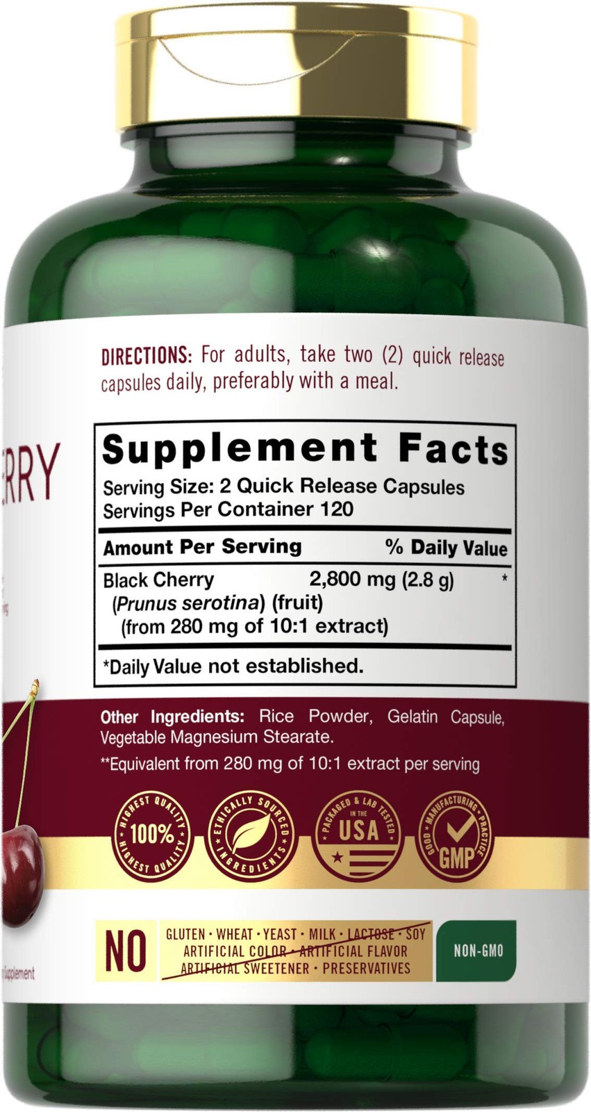 Carlyle Black Cherry Extract Concentrate | 240 Capsules 240 Count (Pack of 1)