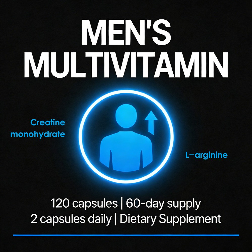 Men’S Multivitamin W/ Creatine Monohydrate Promote Muscle Growth 30/60/120 Caps