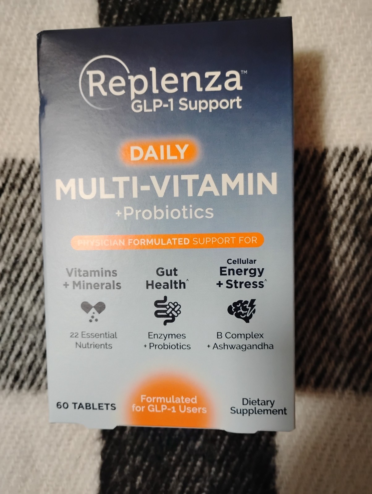 Replenza GLP-1 Support Daily Multi-Vitamin + Probiotics – 60 Tablets – Exp 09/27