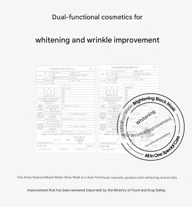 JAYJUN Real Water Brightening Black Mask 10pcs 3-step Skin Barrier Care K-Beauty