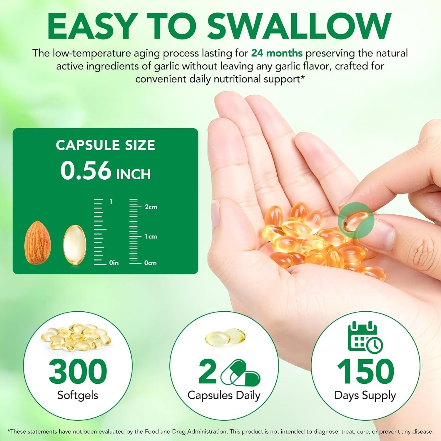 High-Potency Aged Garlic Extract Softgels – 300 Count for Heart Health