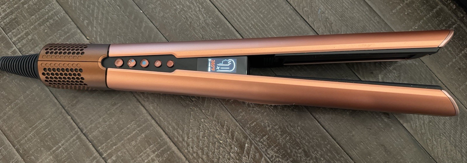 Dyson Airstrait Straightener Copper 285°F Wet-to-Dry w/ Case & Power Adapter