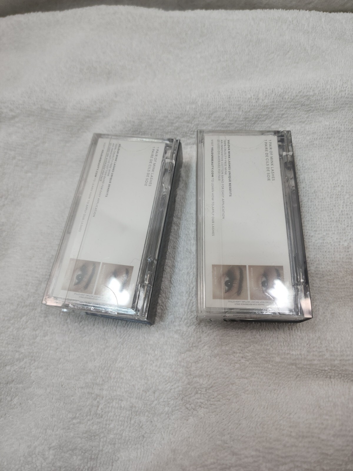 NEW 2 Pair New Velour Reusable 25 Uses She-E-O Cruelty Free Mink Eyelashes