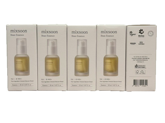 5x MIXSOON BEAN ESSENCE Gentle Exfoliating & Moisturizing 0.67oz / 20ml Ea NIB