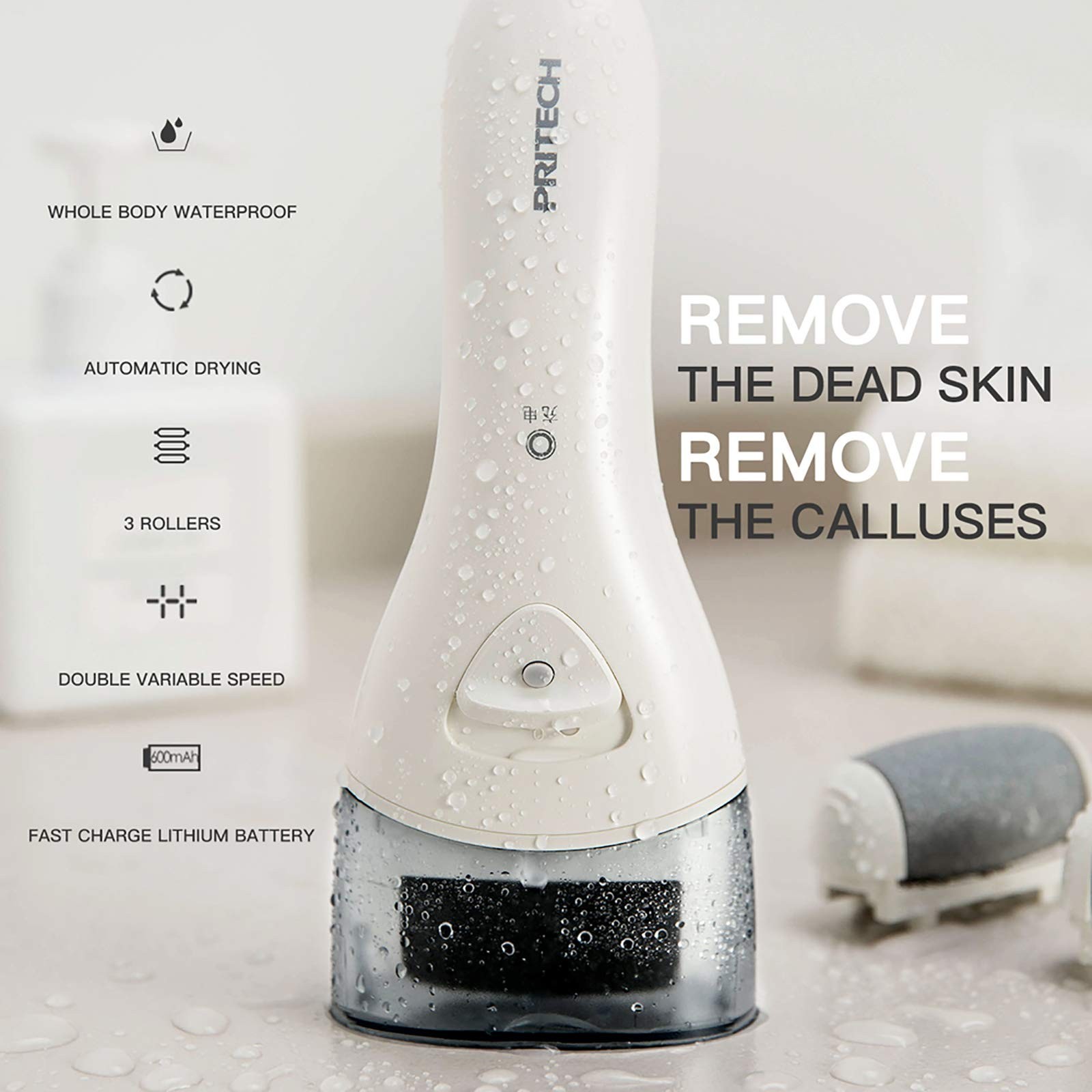Rechargeable Electric Callus Remover – Portable Foot File Pedicure Tool for Hard