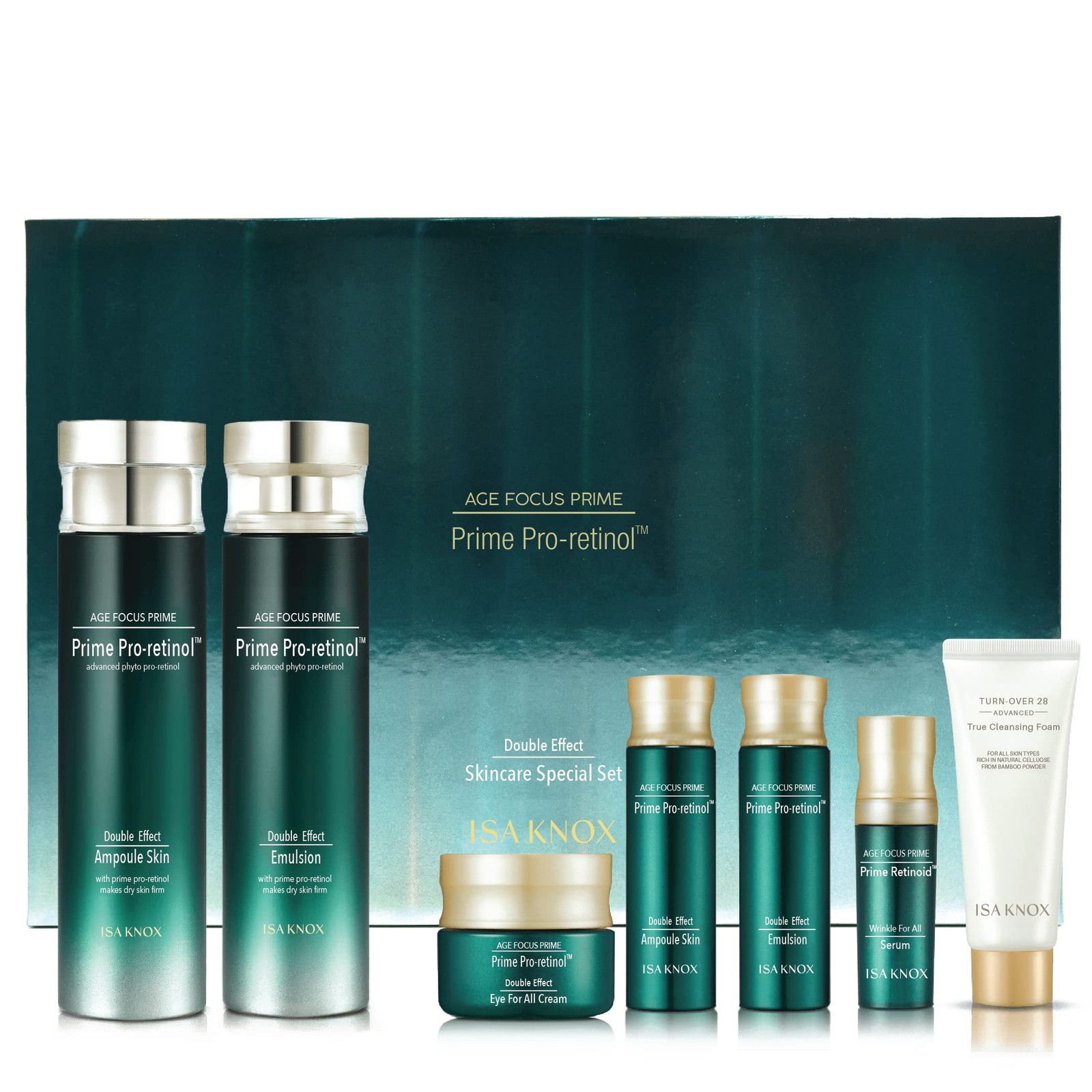 ISA KNOX AGE FOCUS PRIME DOUBLE EFFECT SKINCARE 417 ml / 14.10 Fl Oz Korean …