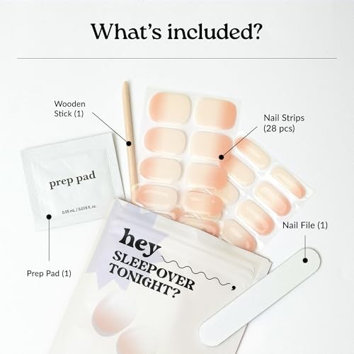 Semi Cured Gel Nail Strips | No LED Lamp Needed | Ombre, Neutral, Spring |