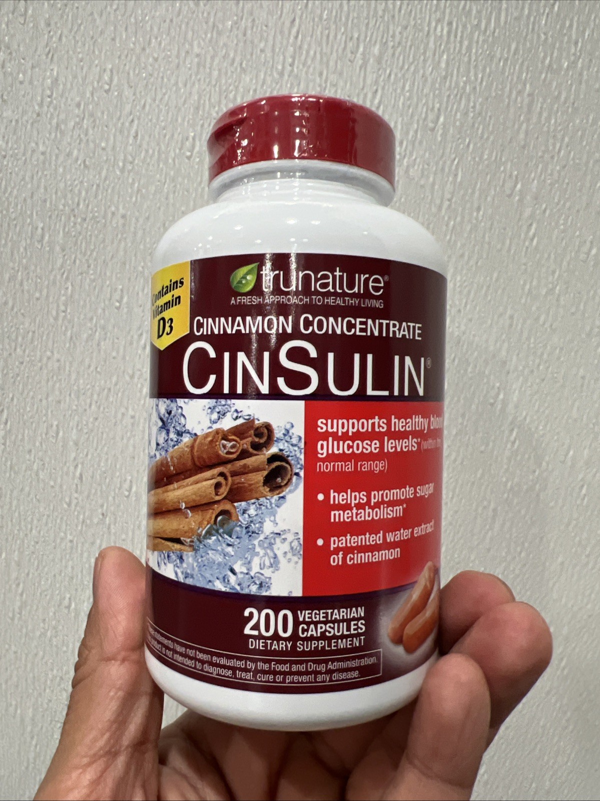 TruNature Advanced Strength Cinsulin Cranberry Flavor – 200 Vegetarian Capsules
