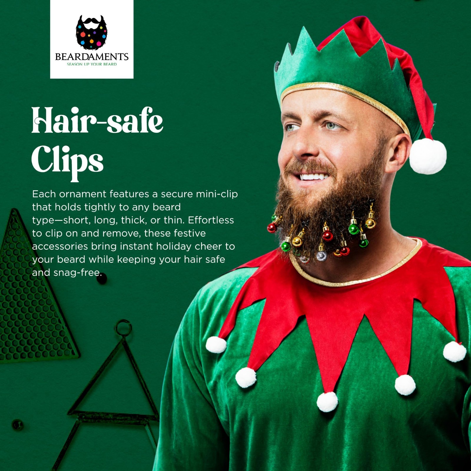 Beard Lights & Ornaments Bundle – 16pc Beard Lights, 16pc Hair Lights, 12pc Orna