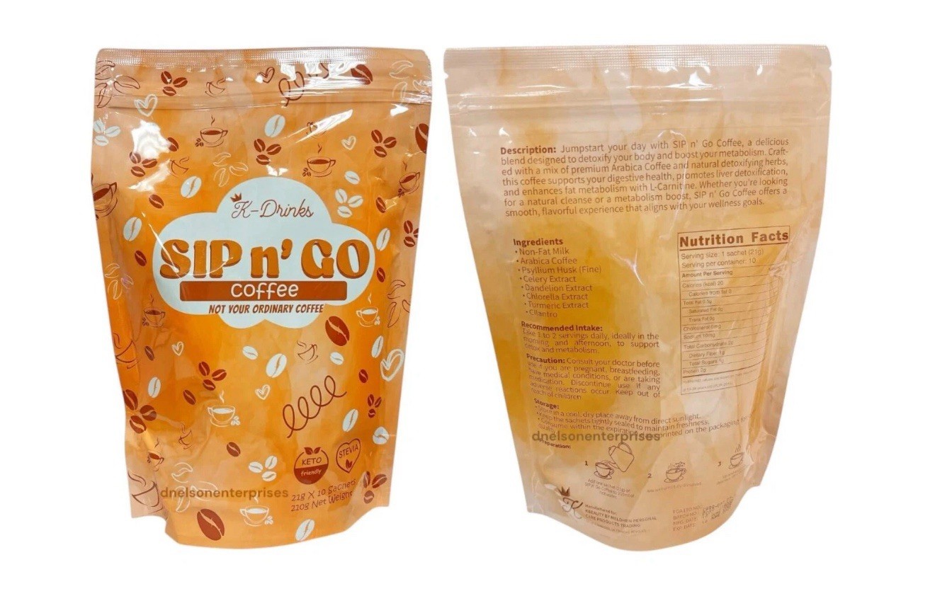 K-Drinks Sip N’ GO Coffee Keto Instant Mix w/ Stevia 22g x 10 Sachets,