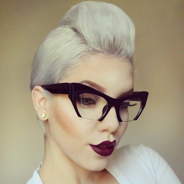 Eyeglasses Cat Eye Demi «Razor» Glasses rasoir cut off lenses Shadz GAFAS @