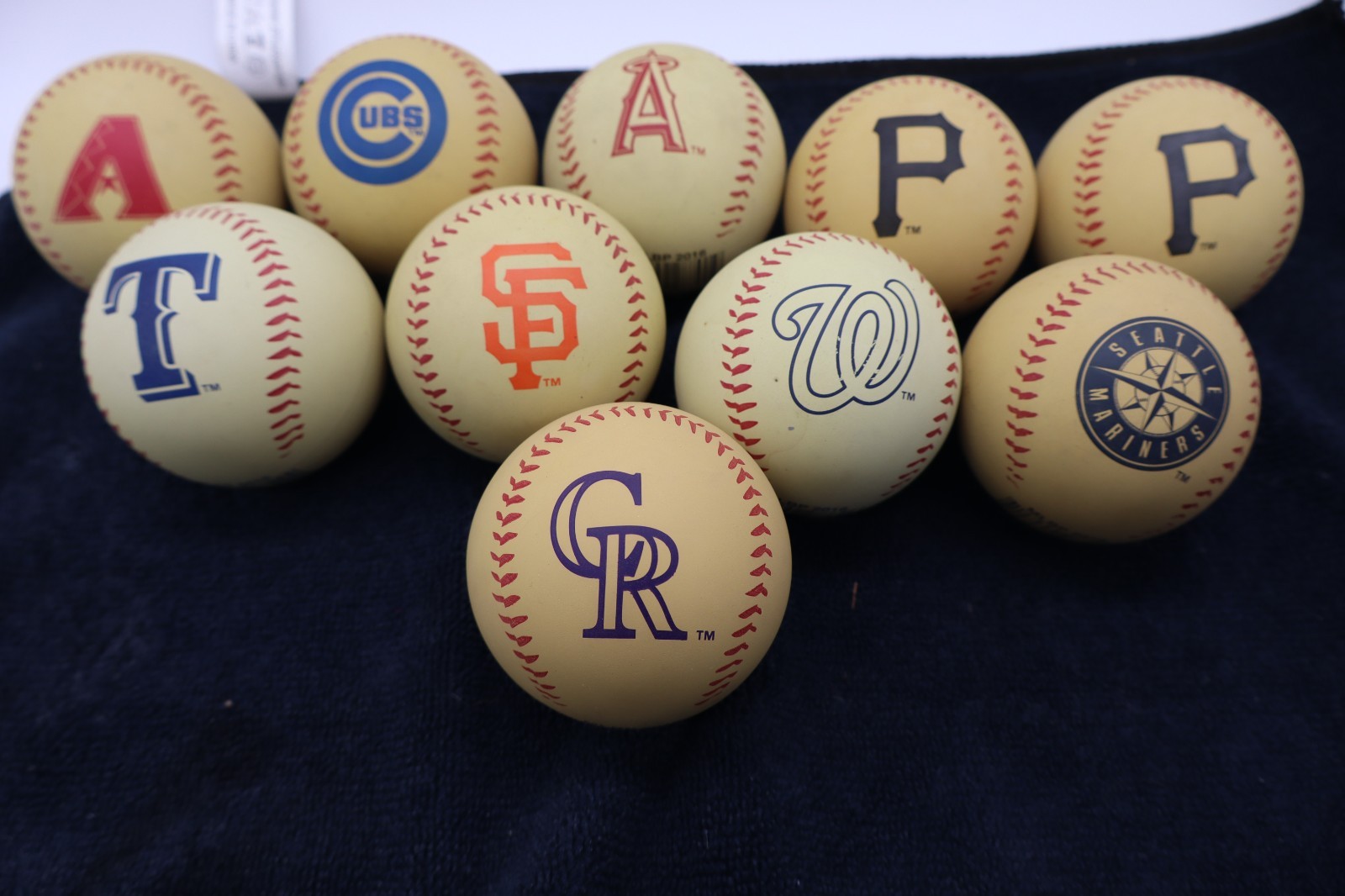 Rawlings Branded Baseball 2.5″ Stress Bounce Ball Lot Of 10 Cubs, Rockies & more