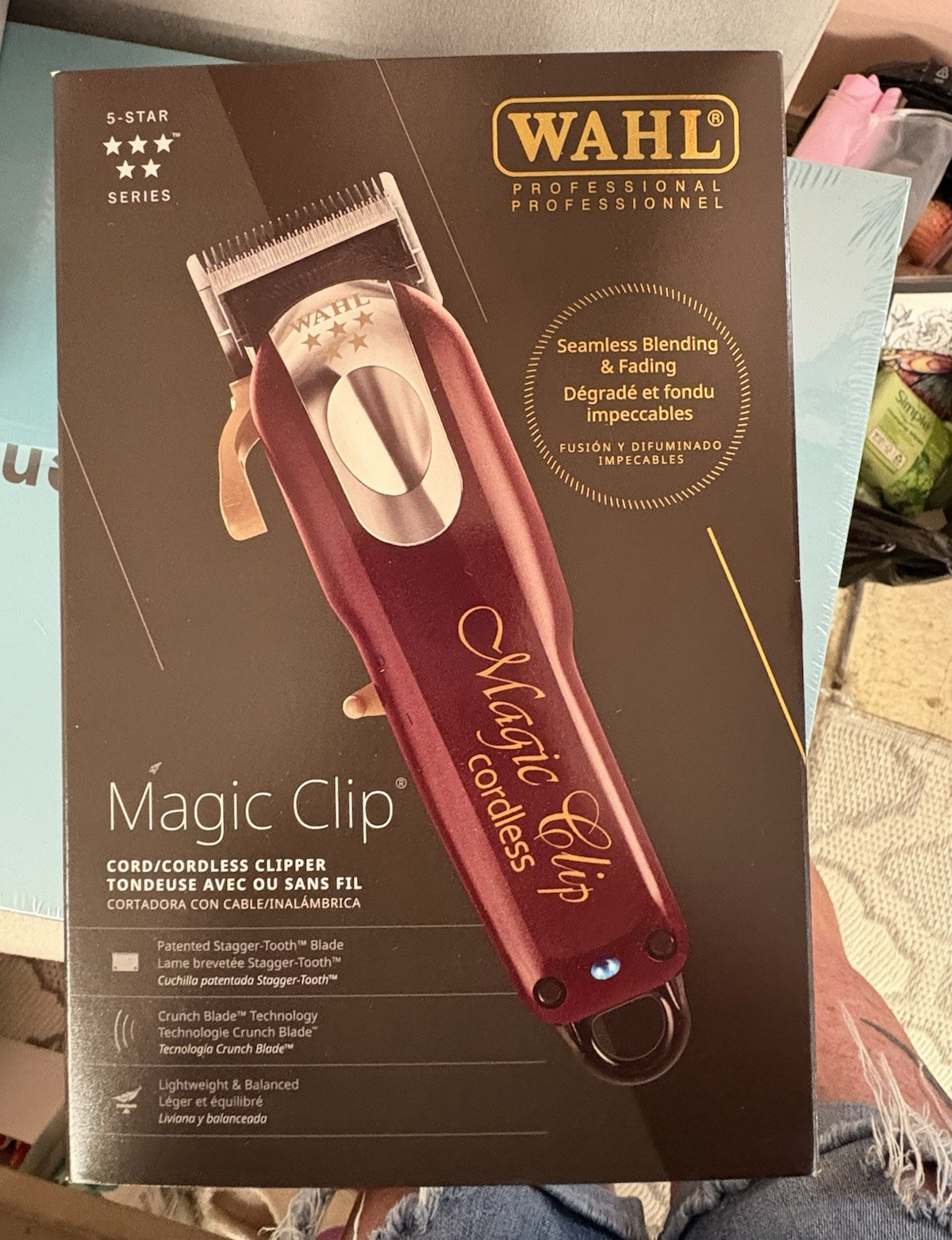 Wahl 5-Star Series Magic Clip Cordless Clipper Red Unisex for Head