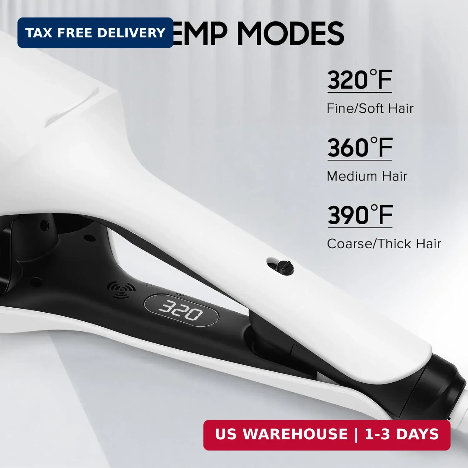Crimper Hair Tool | Hair Waver 1.25 Inch Three Barrel Curling Iron | Anti-Scald
