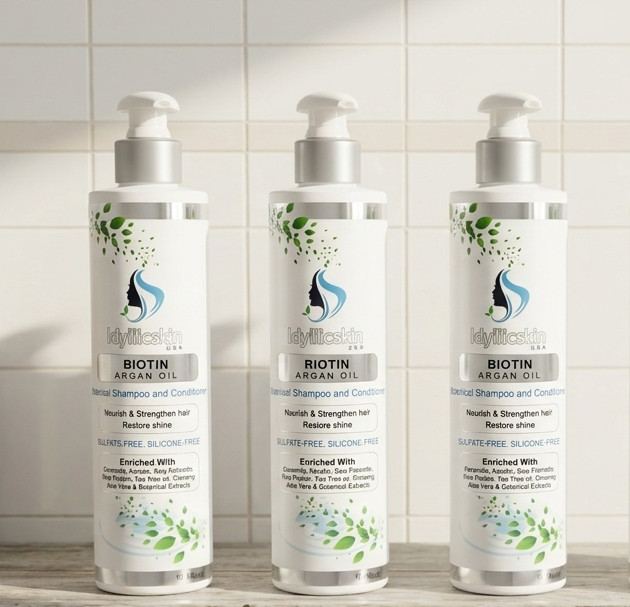 wholesale clearance-Biotin Argan oil shampoo and conditioner 2in1, 10 oz bottle
