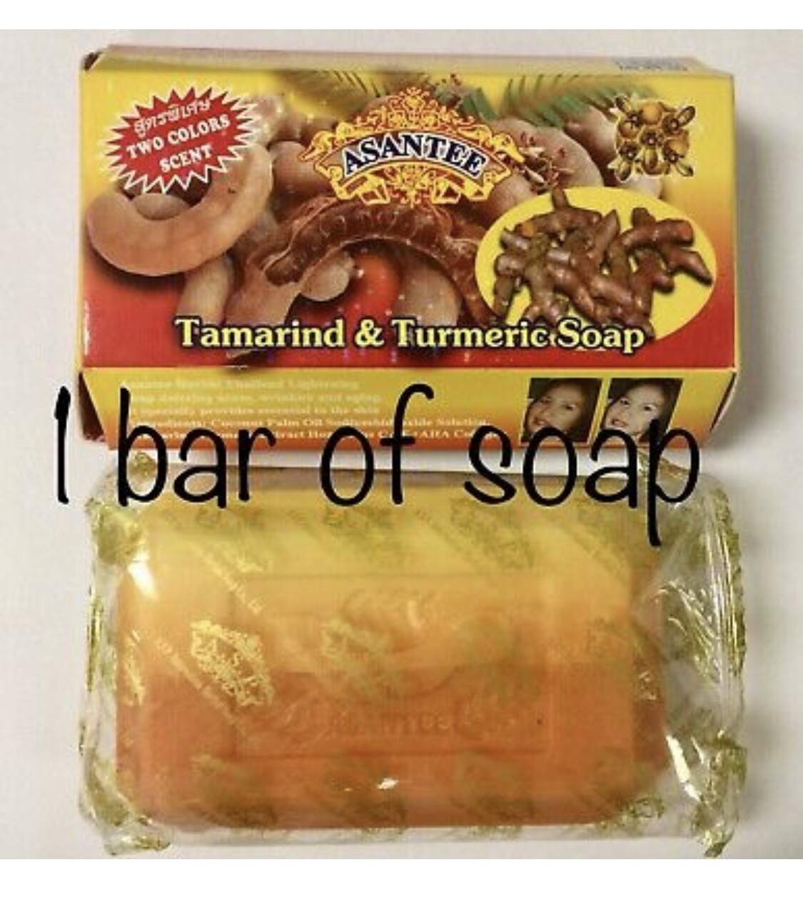 Asantee Tamarind & Turmeric Soap 1pk Herbal Thai Lightening