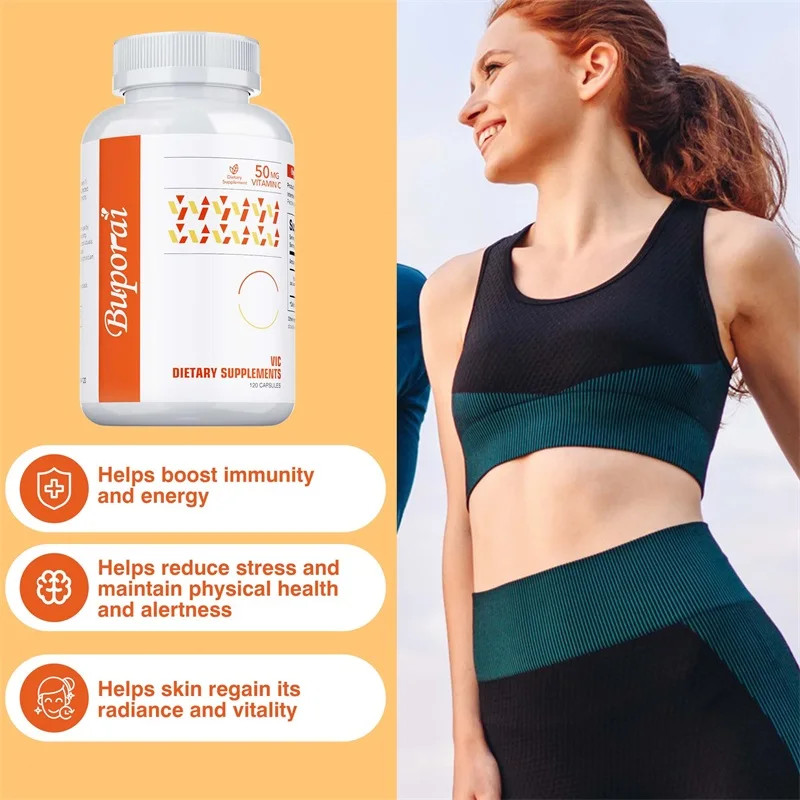 Vitamin C 120pcs, Skin Nutrition, Antioxidant, Promotes Collagen Production