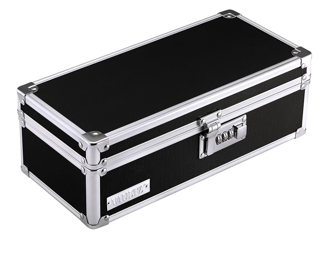 Vaultz Locking Medicine Storage Box with Combination Lock, 3.75″ x 11.88″ x 5.25