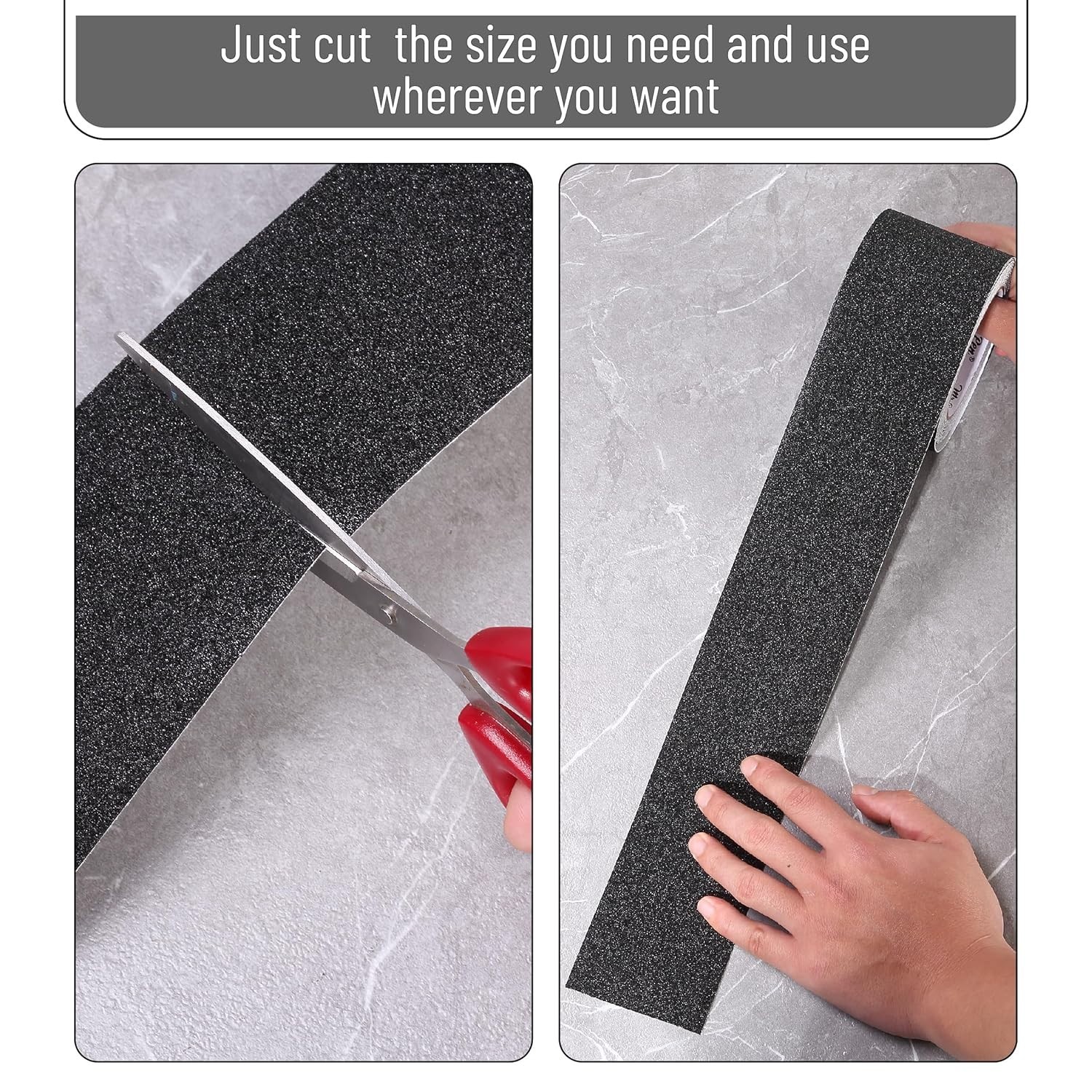 High-Grit Black Non-Skid Tape, 1 Inch x 20 Feet – Perfect for Indoor/Outdoor Use