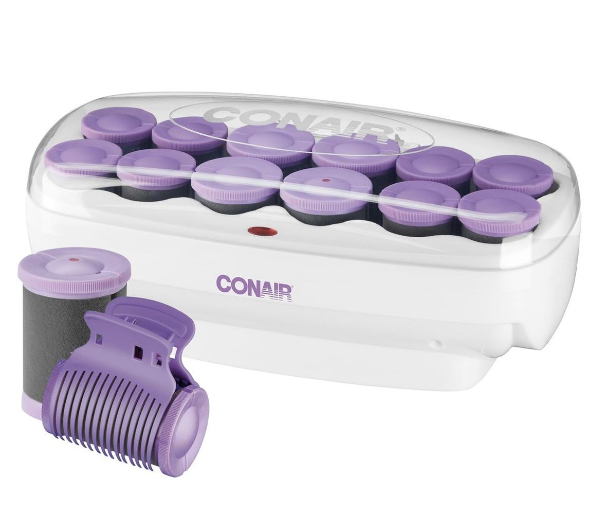 Conair Custom Curls & Waves Rollers 12 Multi-Size Ceramic Rollers with Clips NEW