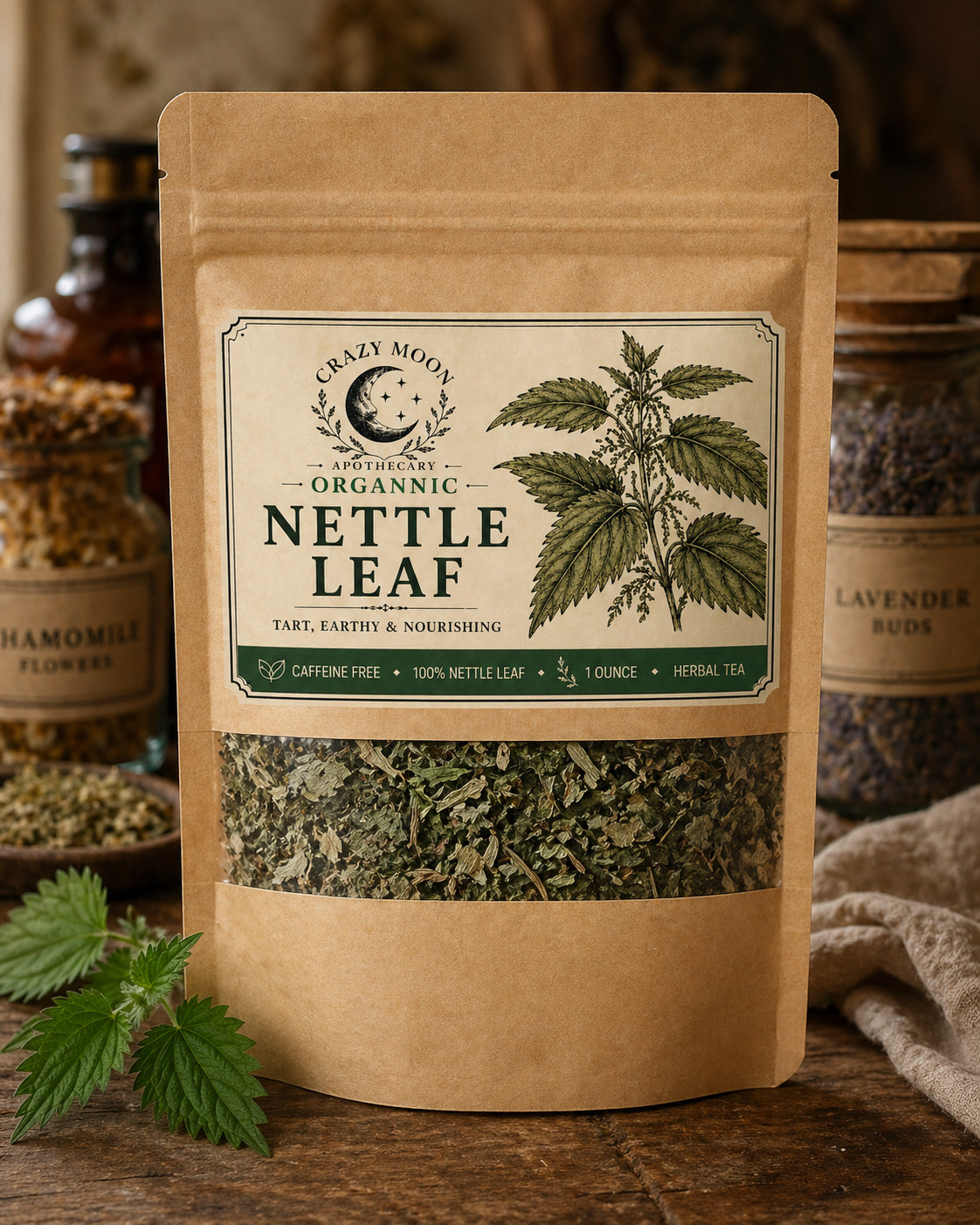 Organic Nettle Leaf (Urtica dioica) – Premium Dried Herb – Herbal Tea