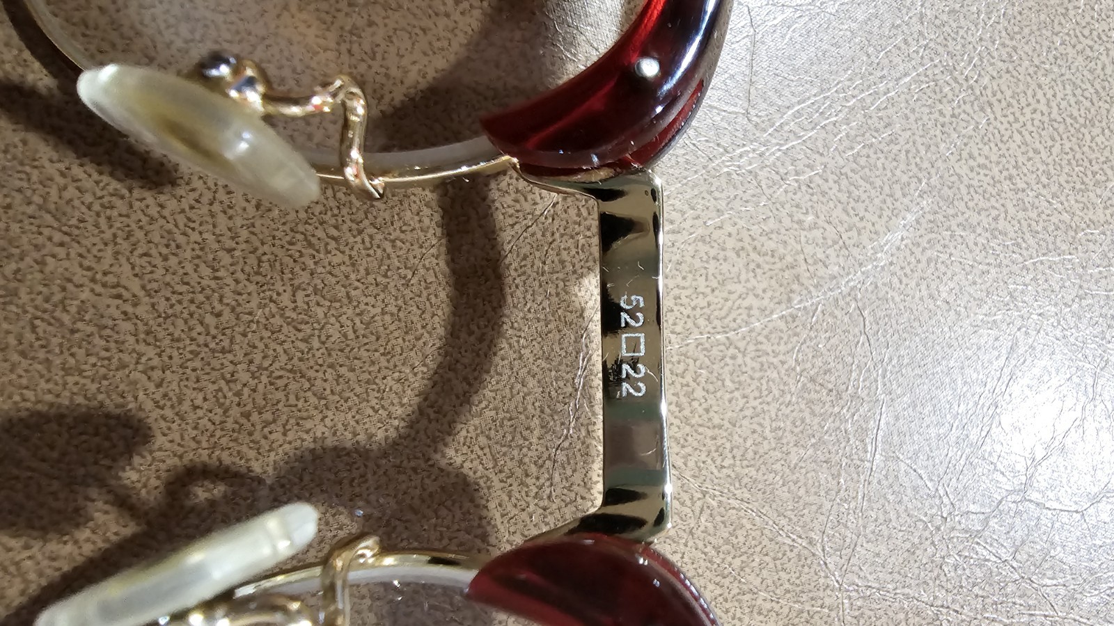 Shuron Ronsir Browline Burgundy Full Rim Metal/Plastic Eyeglass Frames 52-22